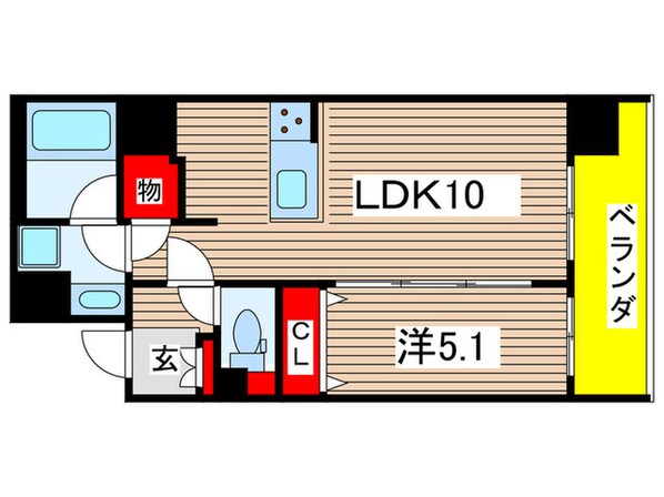 ALTERNA菊川Ⅱの物件間取画像